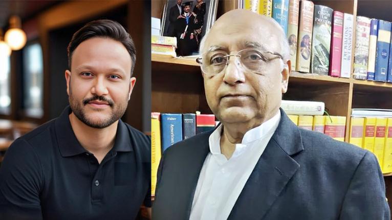 প্রবাসী সাংবাদিক কনক সরওয়ার (বামে) সুপ্রিম কোর্টের আইনজীবী মহসীন রশিদ (ডানে)।