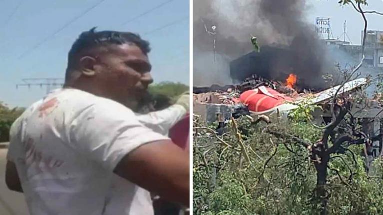 ভারতে বিধ্বস্ত বিমান থেকে বেঁচে ফিরলেন একজন
