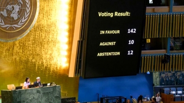 ইসরাইল-ফিলিস্তিন দ্বিরাষ্ট্রভিত্তিক সমাধান প্রস্তাবে বাংলাদেশসহ ১৪২ দেশের সমর্থন