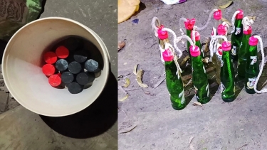 রাজশাহীতে পেট্রলবোমা ও ককটেল উদ্ধার