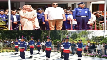 রাজবাড়ী নিজ জেলায় সংস্কৃতি প্রতিমন্ত্রী খৈয়ম কে স্বাগত ও গার্ড অব অনার প্রদান