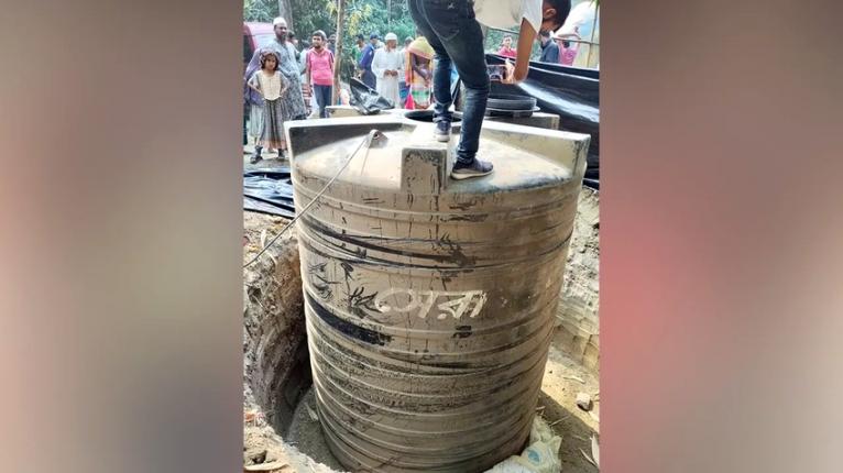 বাঁশঝাড়ে মাটির নিচে পানির ট্যাংক বসিয়ে ১০ হাজার লিটার ডিজেল মজুত