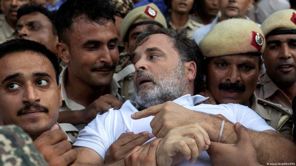 Rahul Gandhi detained during Congress march over police action on students