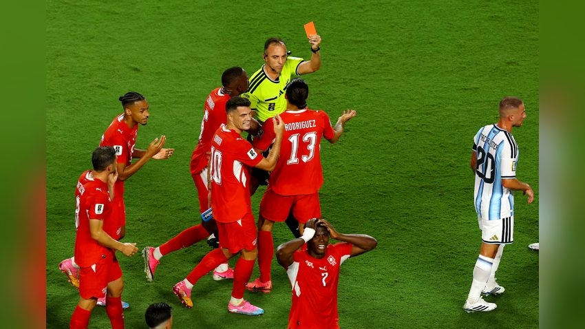 Football Embolo red card turns Swiss dream into heartbreak against Argentina